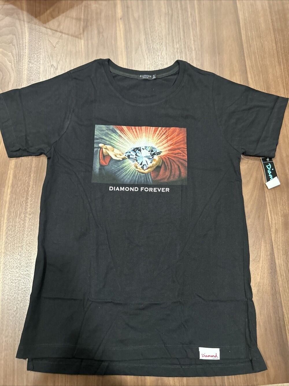 Diamond Supply Co. Women’s Black T Shirt Diamond Forever Graphic Tee Size Small